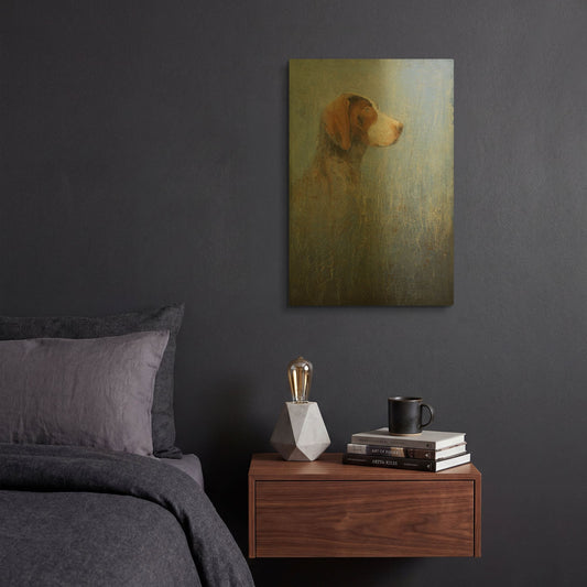 'A Very Good Dog' By Matt Flint Gold Metal Wall Art