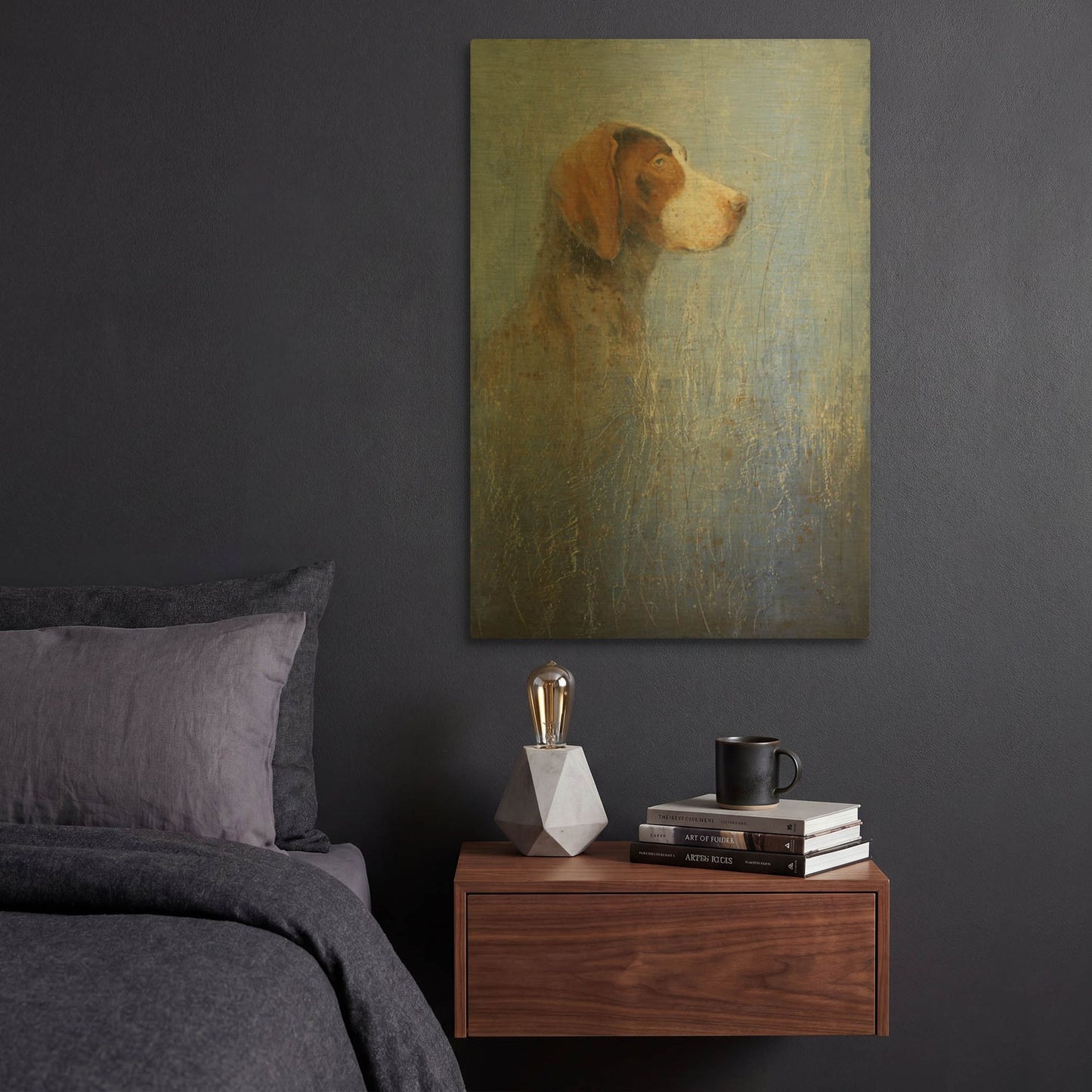 'A Very Good Dog' By Matt Flint Gold Metal Wall Art