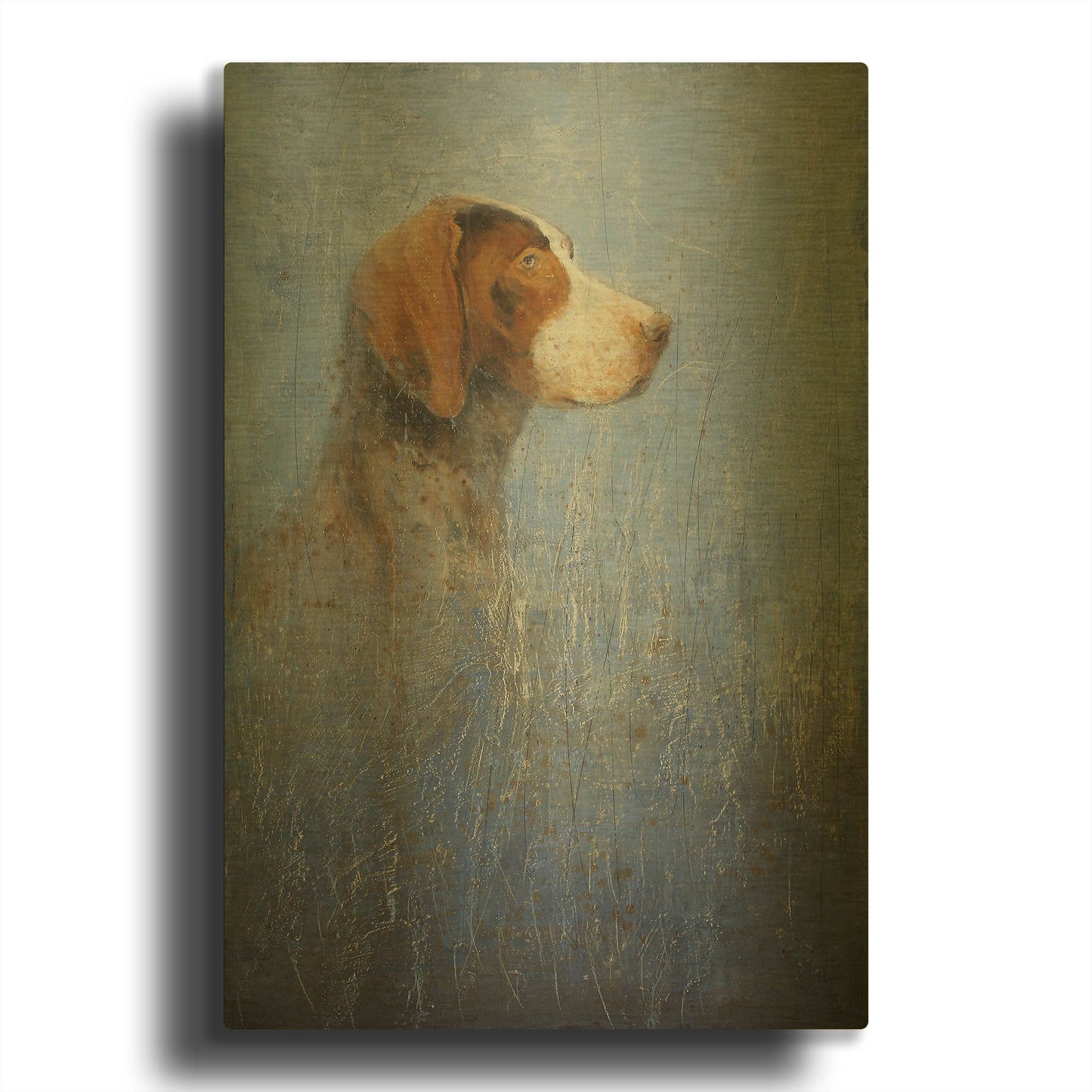 'A Very Good Dog' By Matt Flint Gold Metal Wall Art