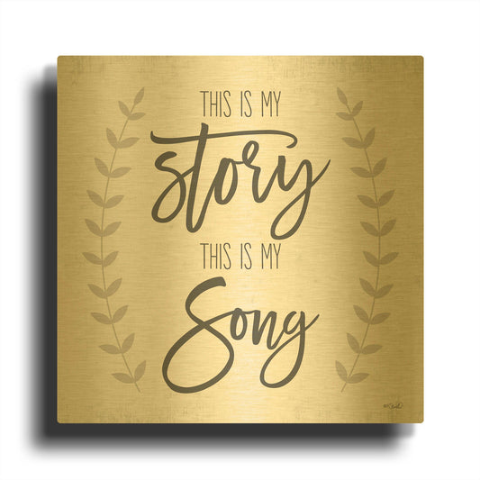 'This is My Story I' By Kate Sherrill Gold Metal Wall Art