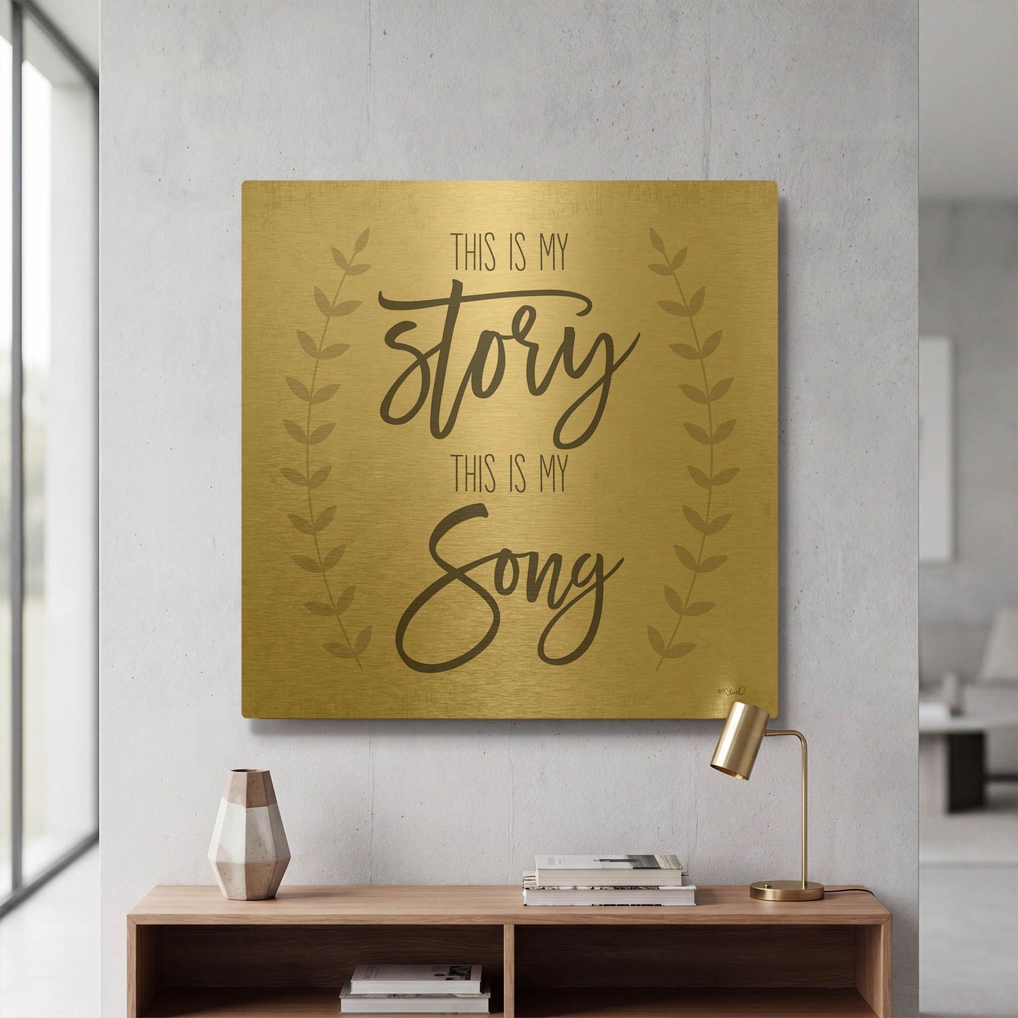 'This is My Story I' By Kate Sherrill Gold Metal Wall Art