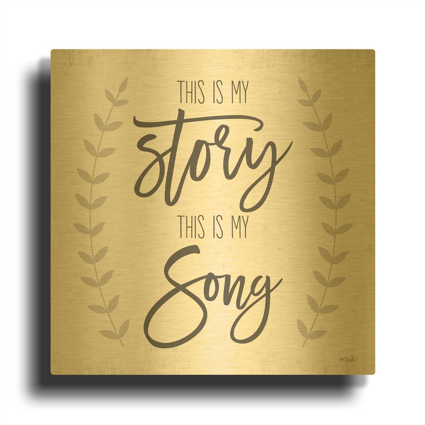 'This is My Story I' By Kate Sherrill Gold Metal Wall Art