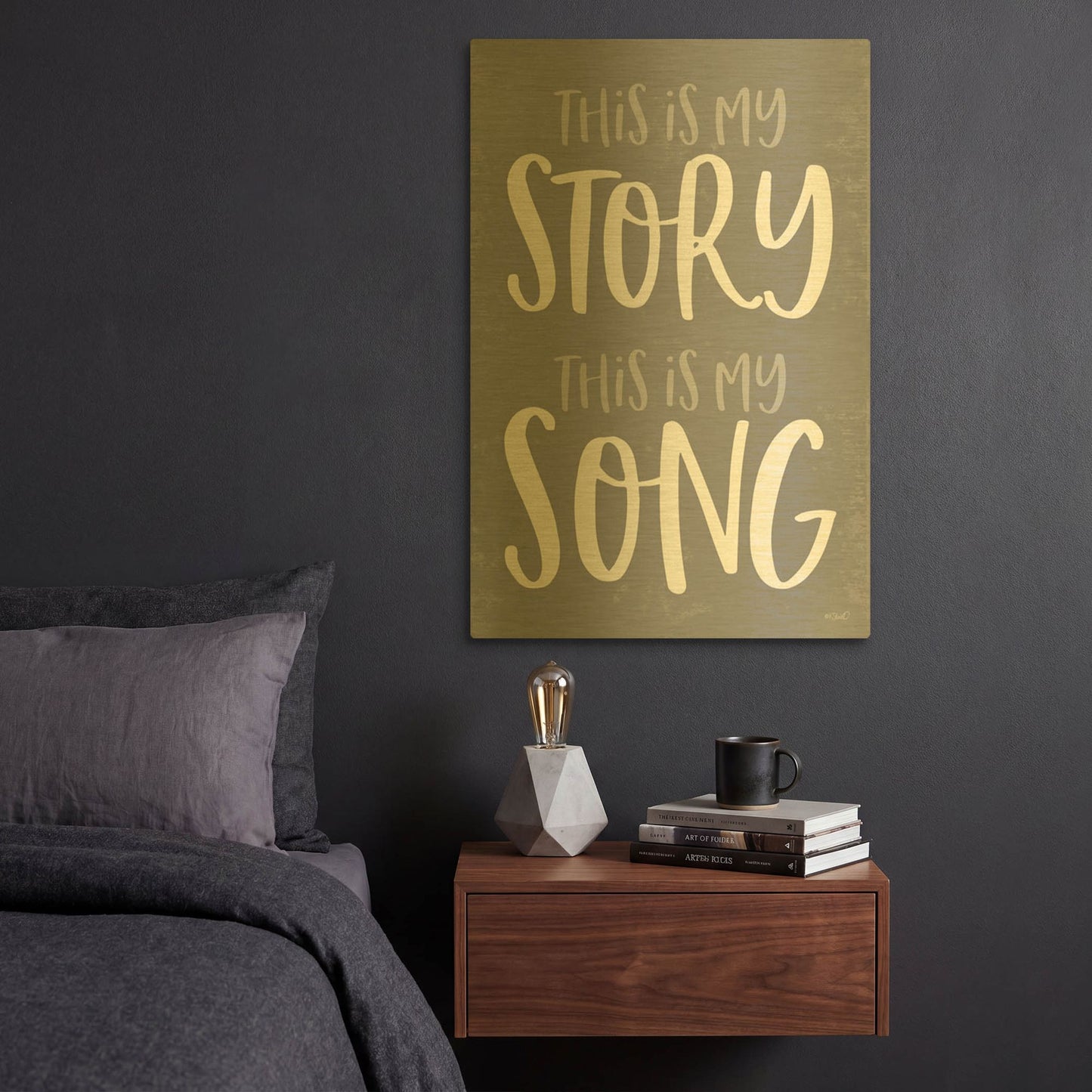 'This Is My Story' By Kate Sherrill Gold Metal Wall Art