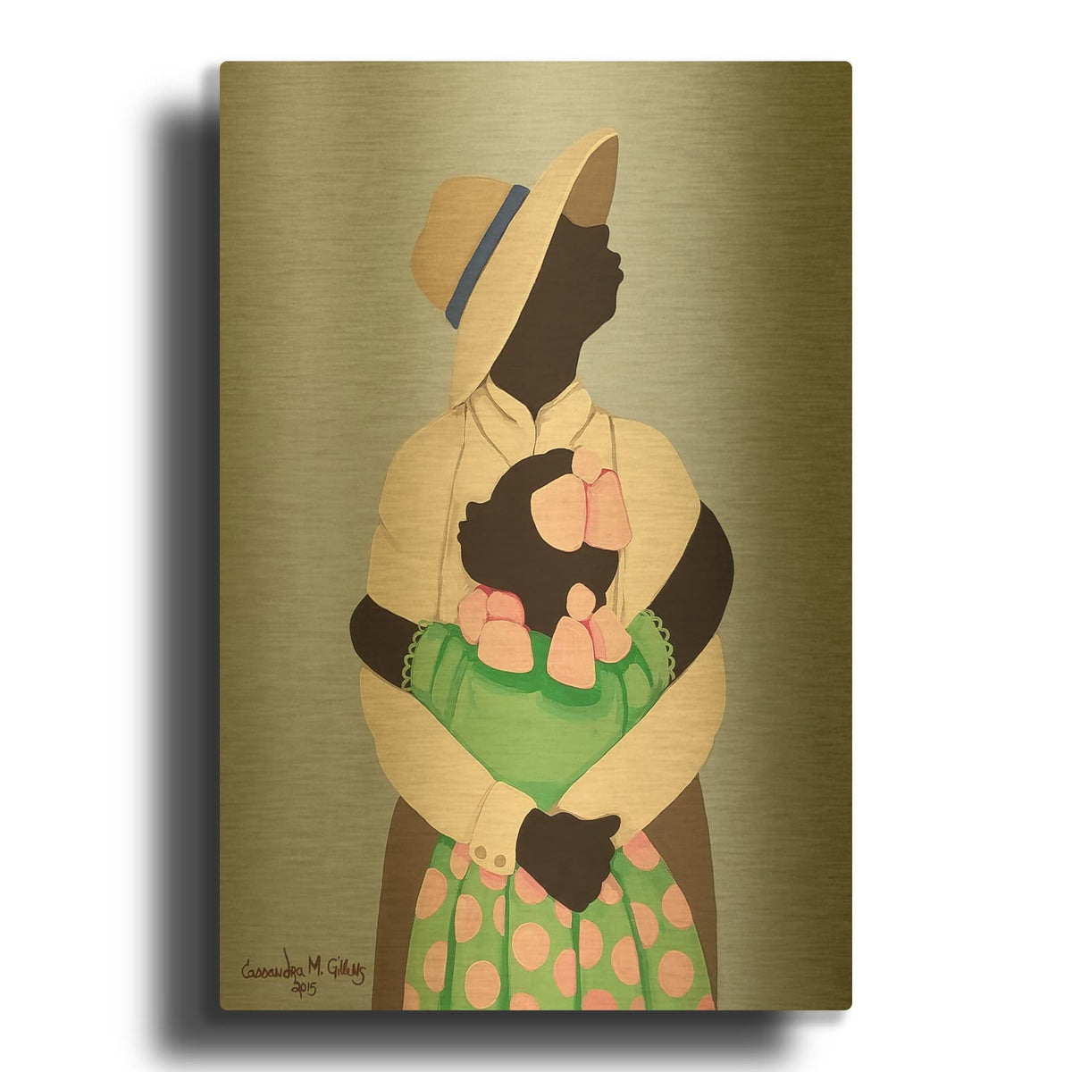 'Daddy' By Cassandra Gillens Gold Metal Wall Art
