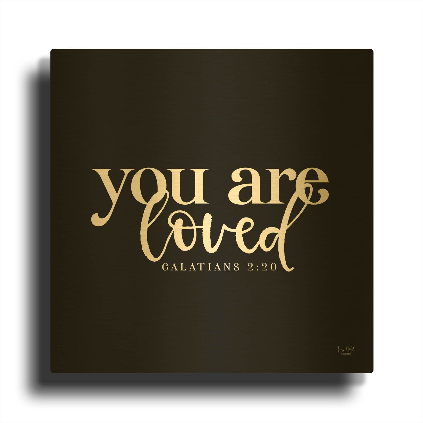 'You Are Loved' By Lux + Me Gold Metal Wall Art