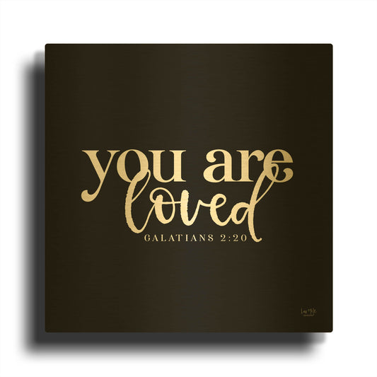 'You Are Loved' By Lux + Me Gold Metal Wall Art
