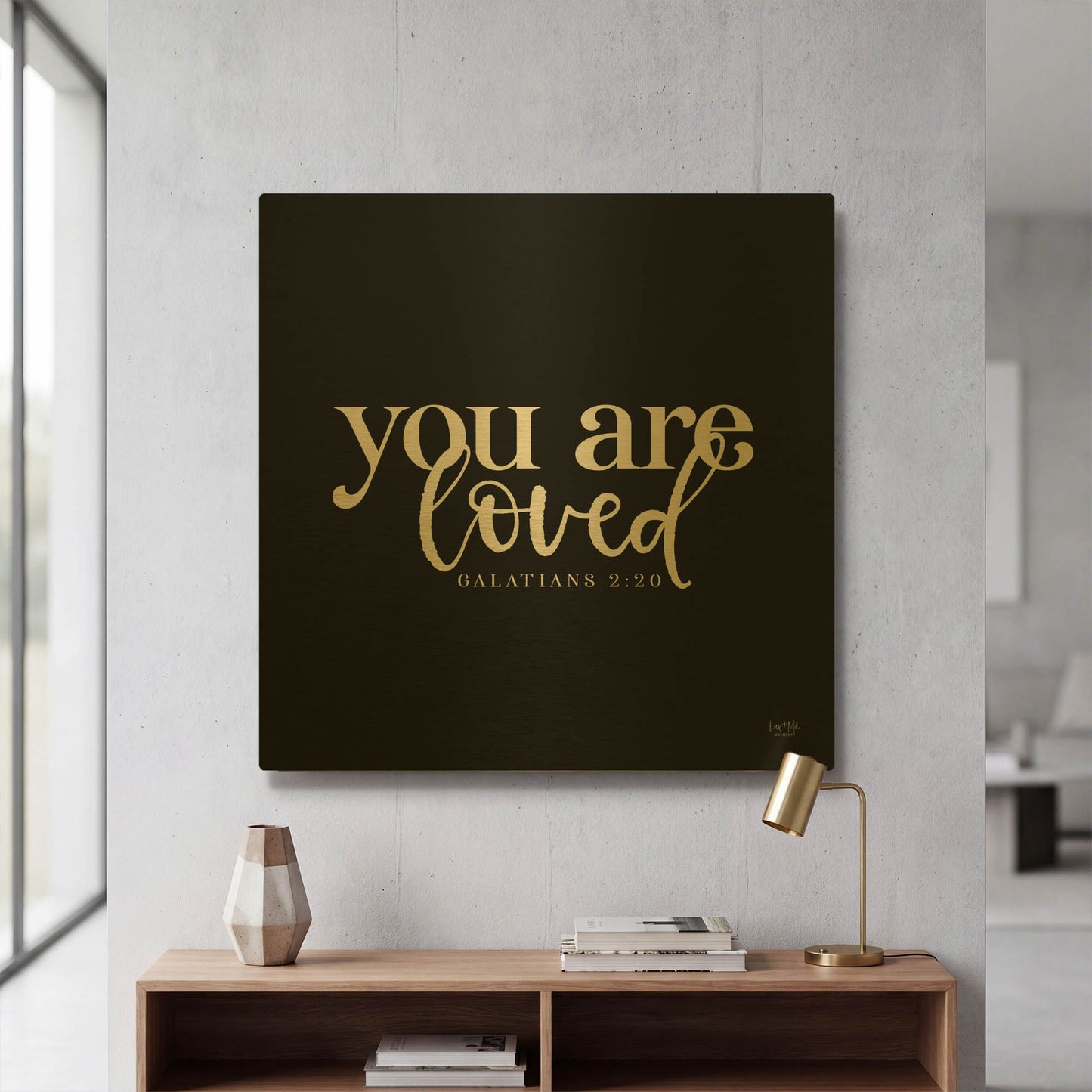 'You Are Loved' By Lux + Me Gold Metal Wall Art