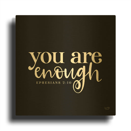 'You Are Enough' By Lux + Me Gold Metal Wall Art
