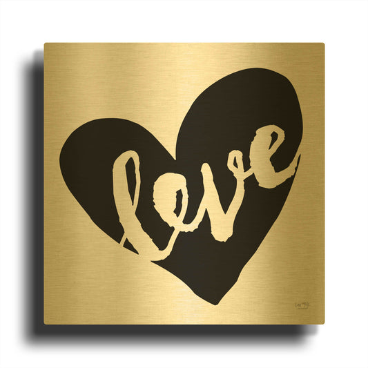 'Love' By Lux + Me Gold Metal Wall Art