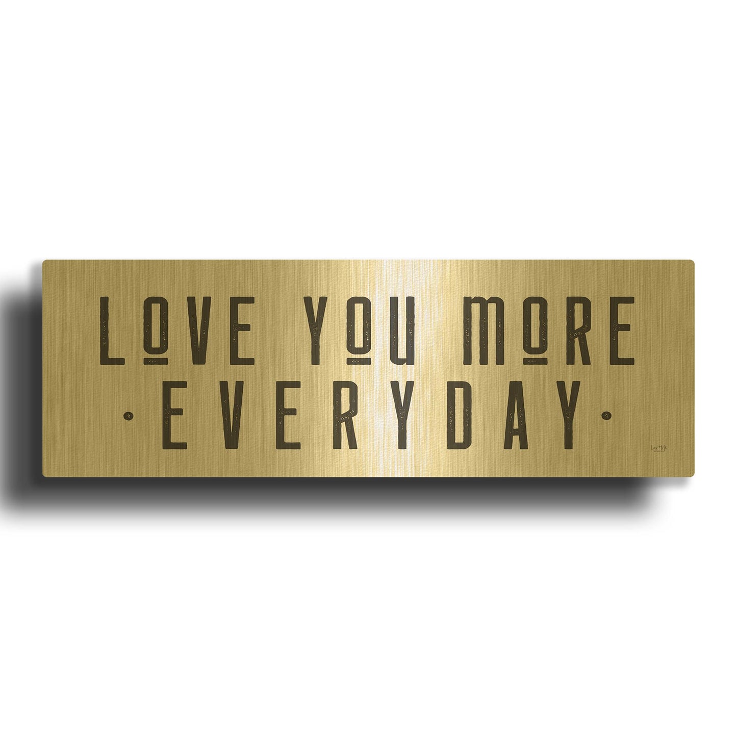 'Love You More' By Lux + Me Gold Metal Wall Art