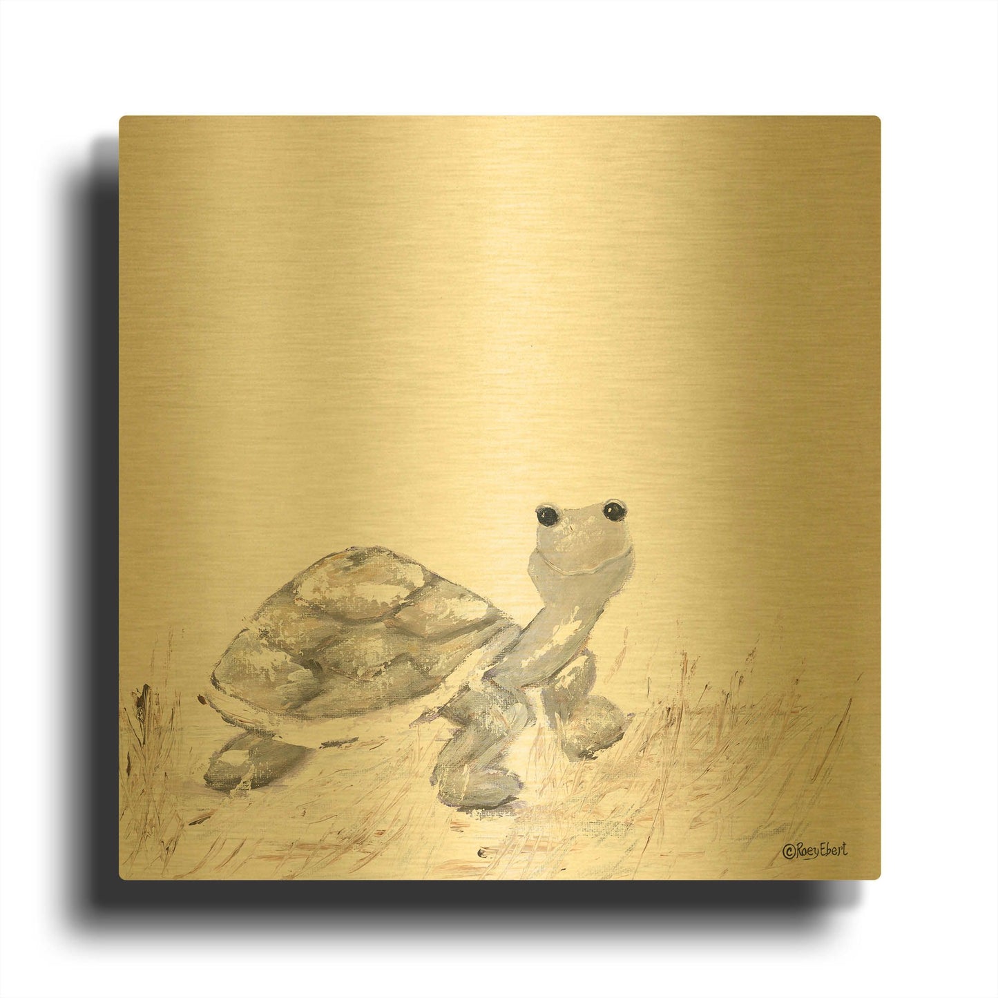 'Hi Little One' By Roey Ebert Gold Metal Wall Art