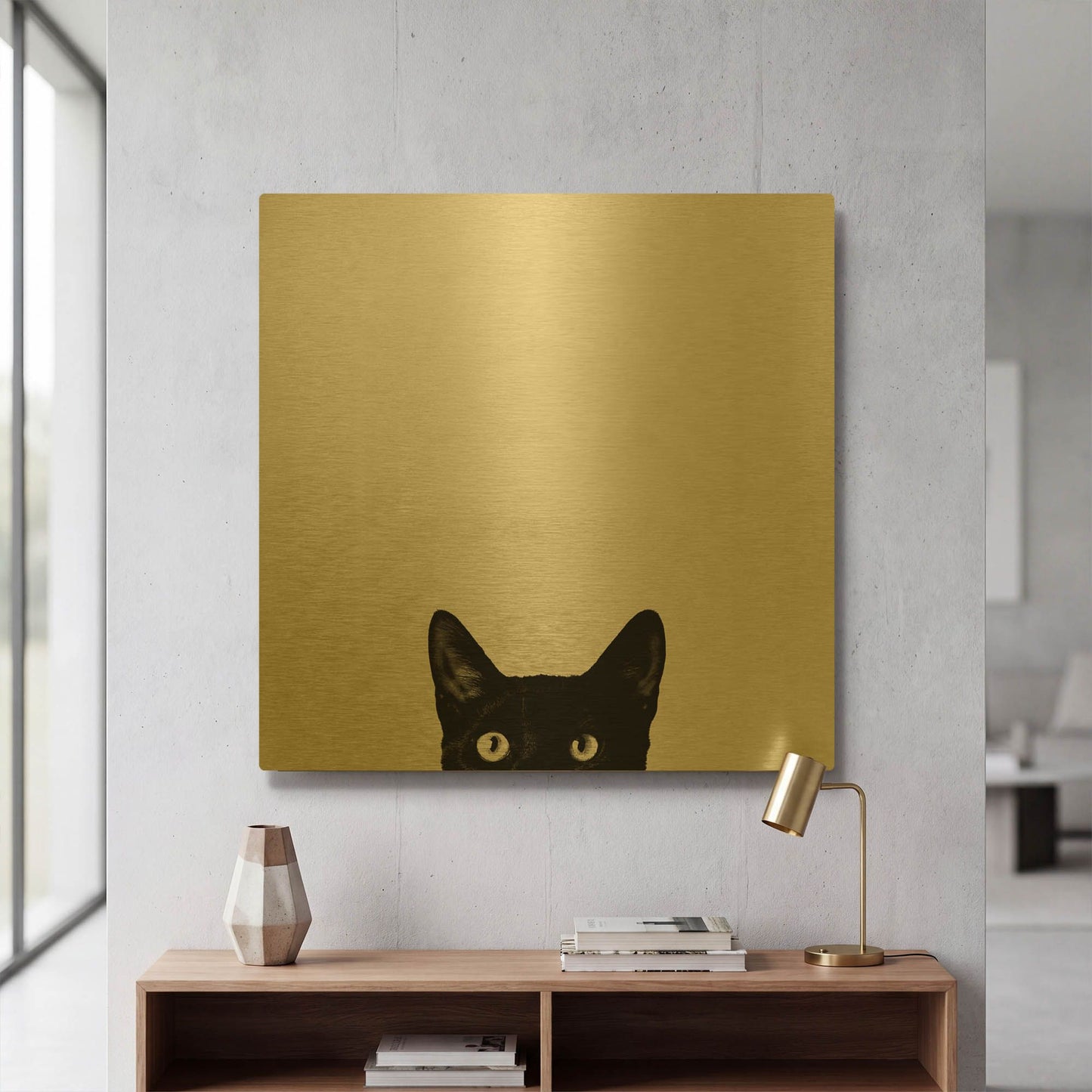 'Curiosity' By Jon Bertelli Gold Metal Wall Art