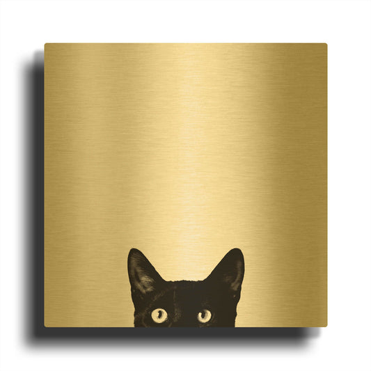 'Curiosity' By Jon Bertelli Gold Metal Wall Art