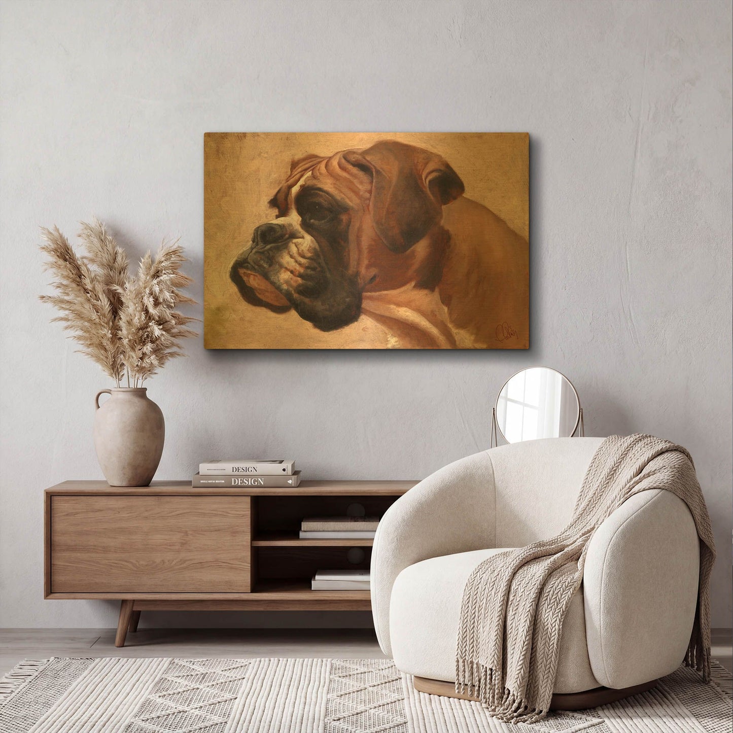 'Boxer' By Thomas Fluharty Gold Metal Wall Art