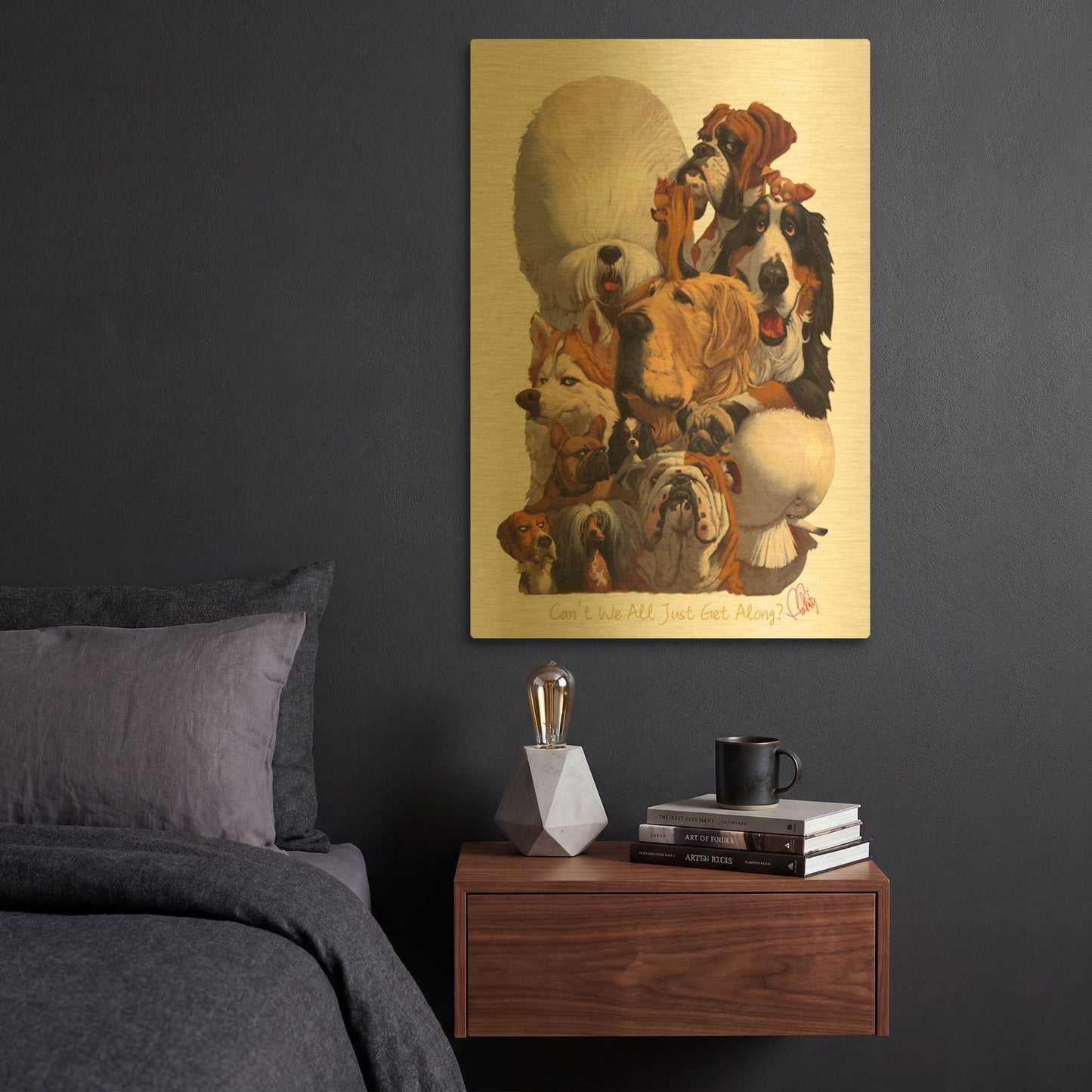 'Can' By Thomas Fluharty Gold Metal Wall Art