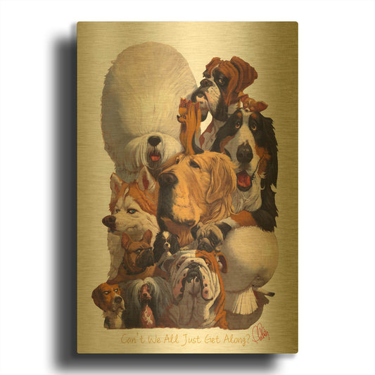 'Can' By Thomas Fluharty Gold Metal Wall Art