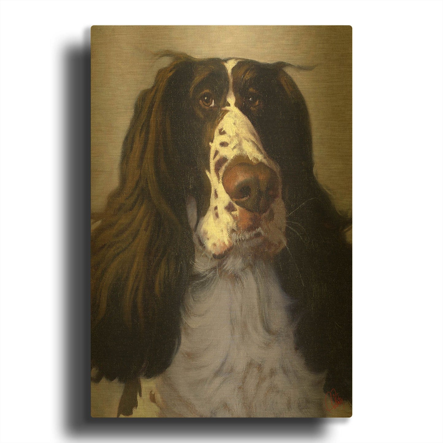 'Springer' By Thomas Fluharty Gold Metal Wall Art