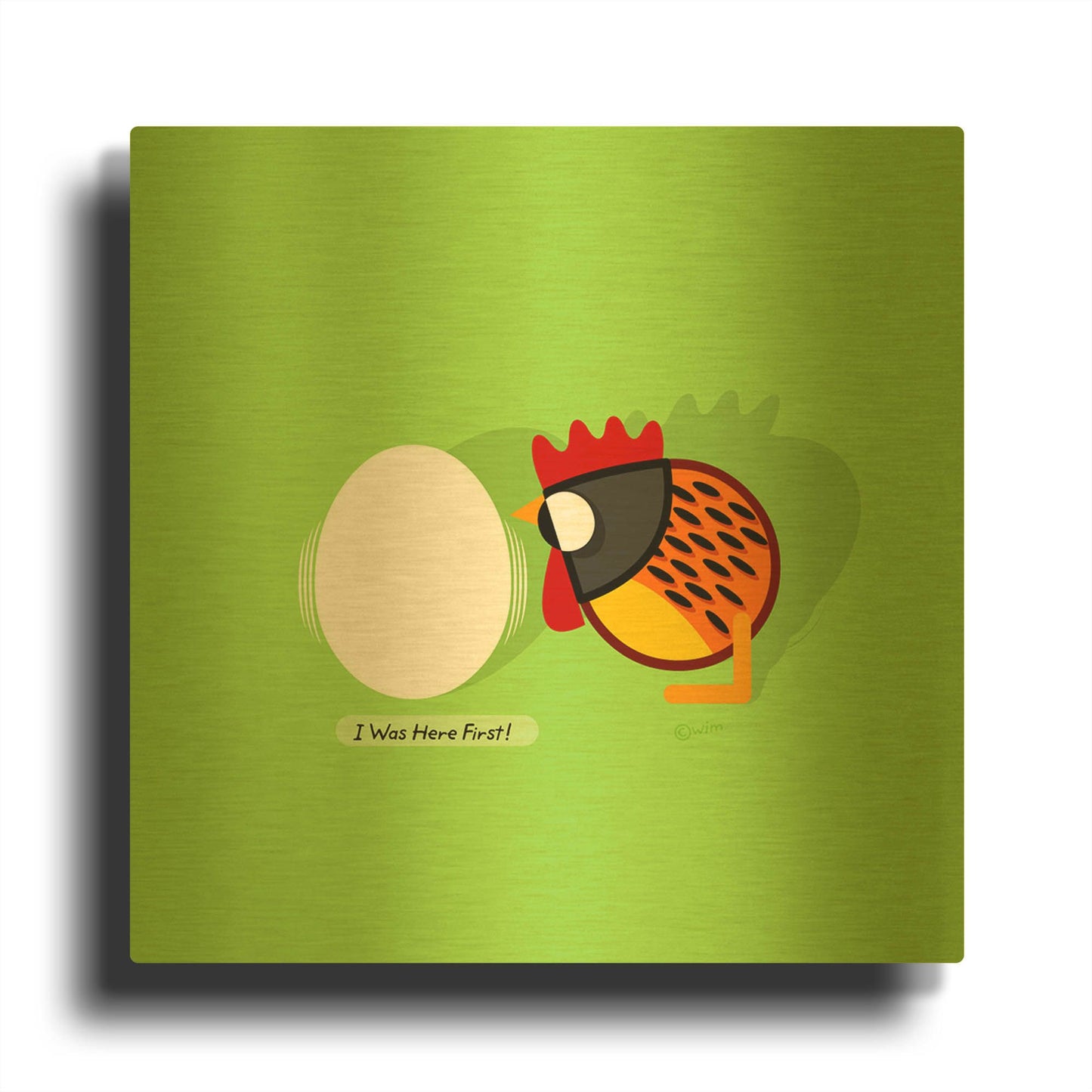'Here First' By Chuck Wimmer Gold Metal Wall Art