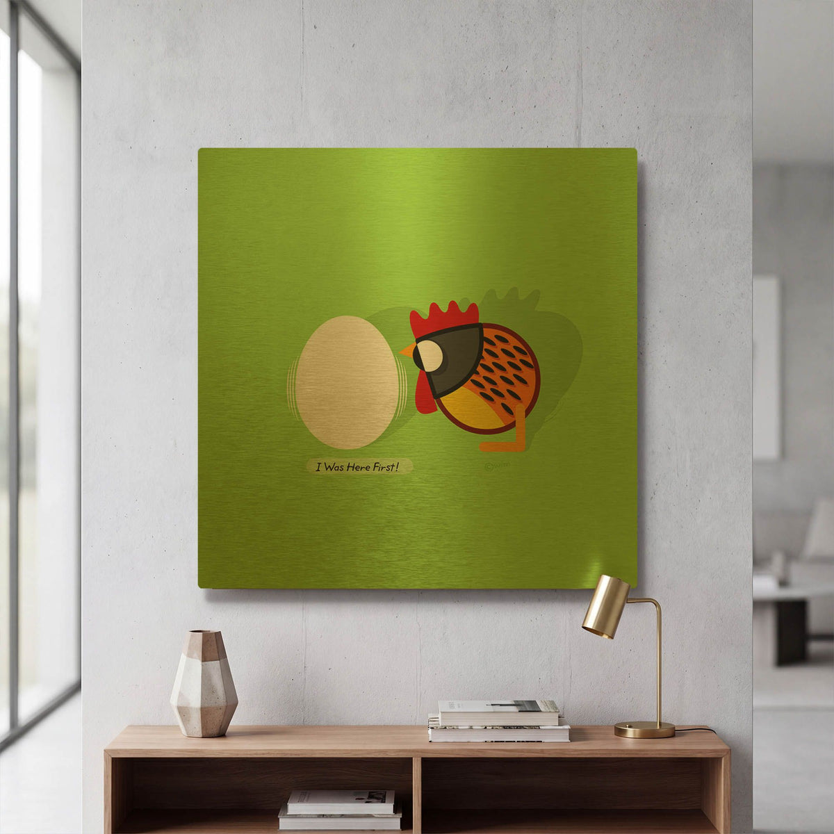 'Here First' By Chuck Wimmer Gold Metal Wall Art