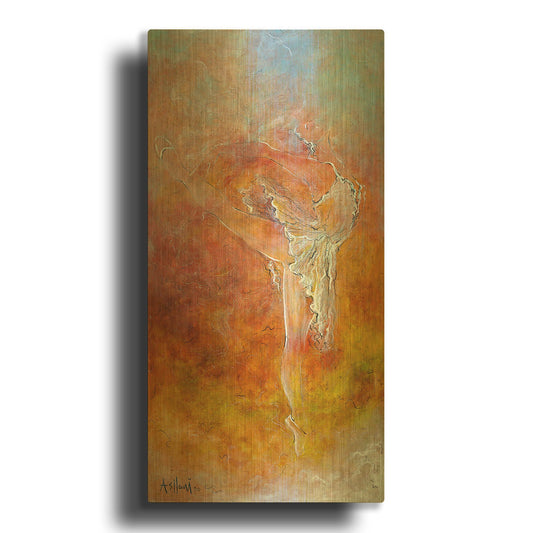 'Dance Course' By Samedin Asllani Gold Metal Wall Art