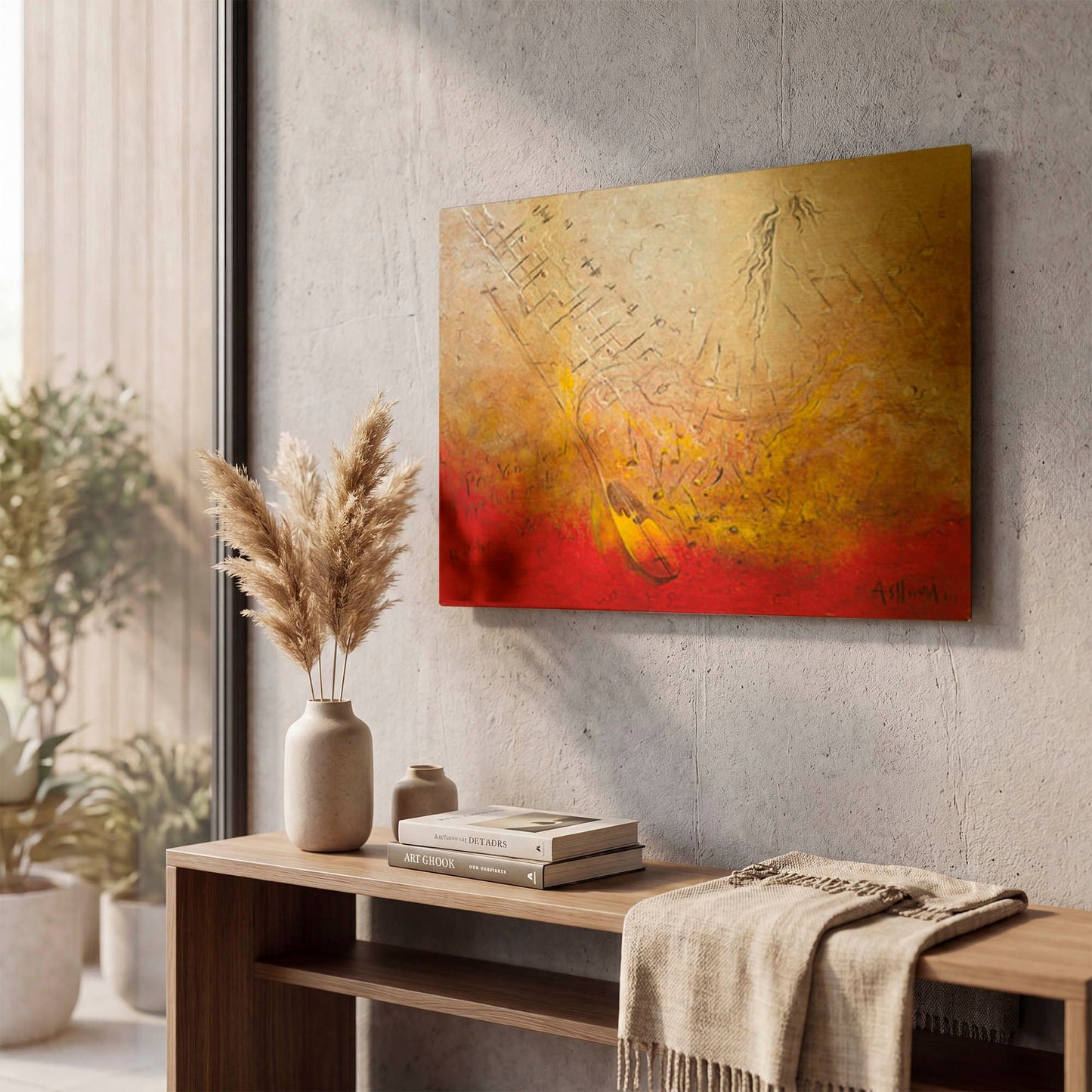 'Song of Rexha' By Samedin Asllani Gold Metal Wall Art