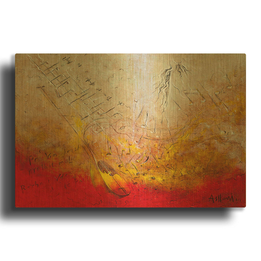 'Song of Rexha' By Samedin Asllani Gold Metal Wall Art