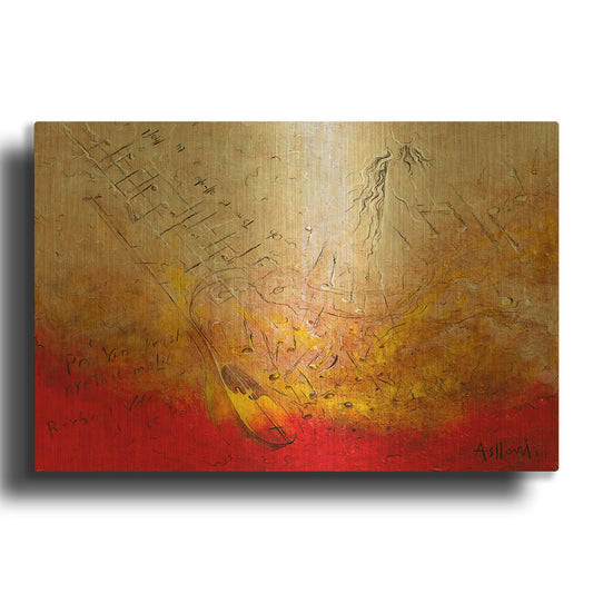 'Song of Rexha' By Samedin Asllani Gold Metal Wall Art