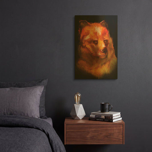 'Bjorn' By Michael Stewart Gold Metal Wall Art
