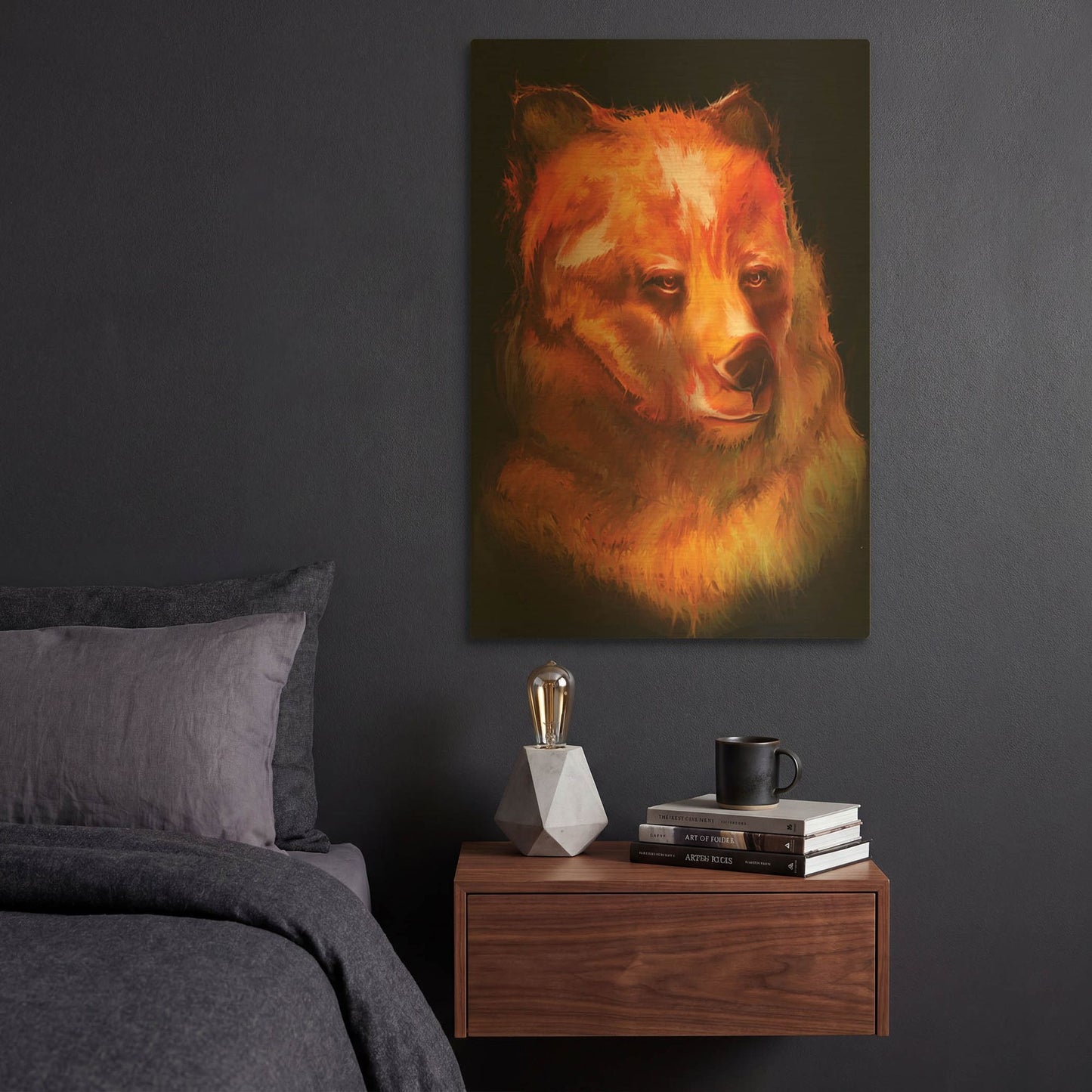 'Bjorn' By Michael Stewart Gold Metal Wall Art