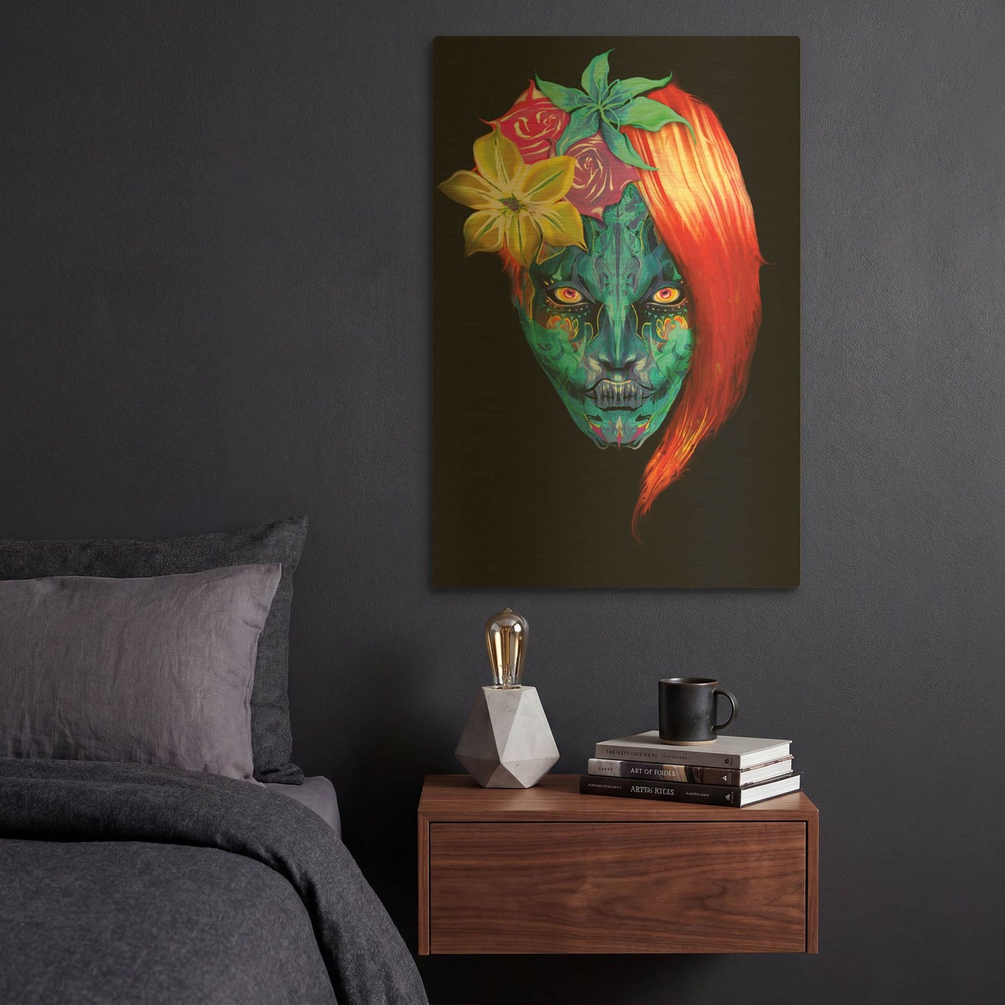 'Day of the Dead 2' By Michael Stewart Gold Metal Wall Art