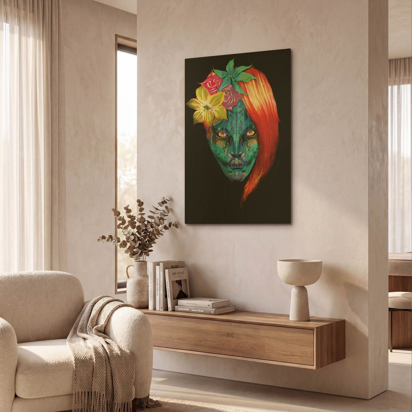'Day of the Dead 2' By Michael Stewart Gold Metal Wall Art