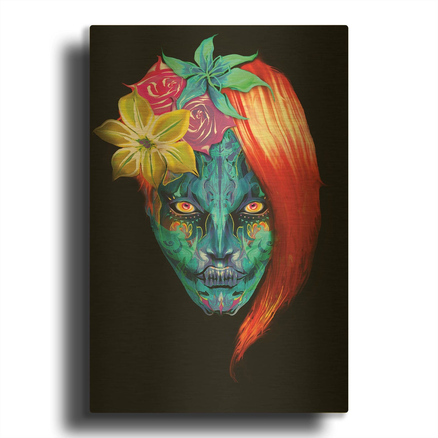 'Day of the Dead 2' By Michael Stewart Gold Metal Wall Art