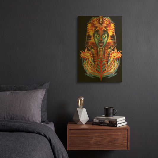 'Imortal Pharoah' By Michael Stewart Gold Metal Wall Art