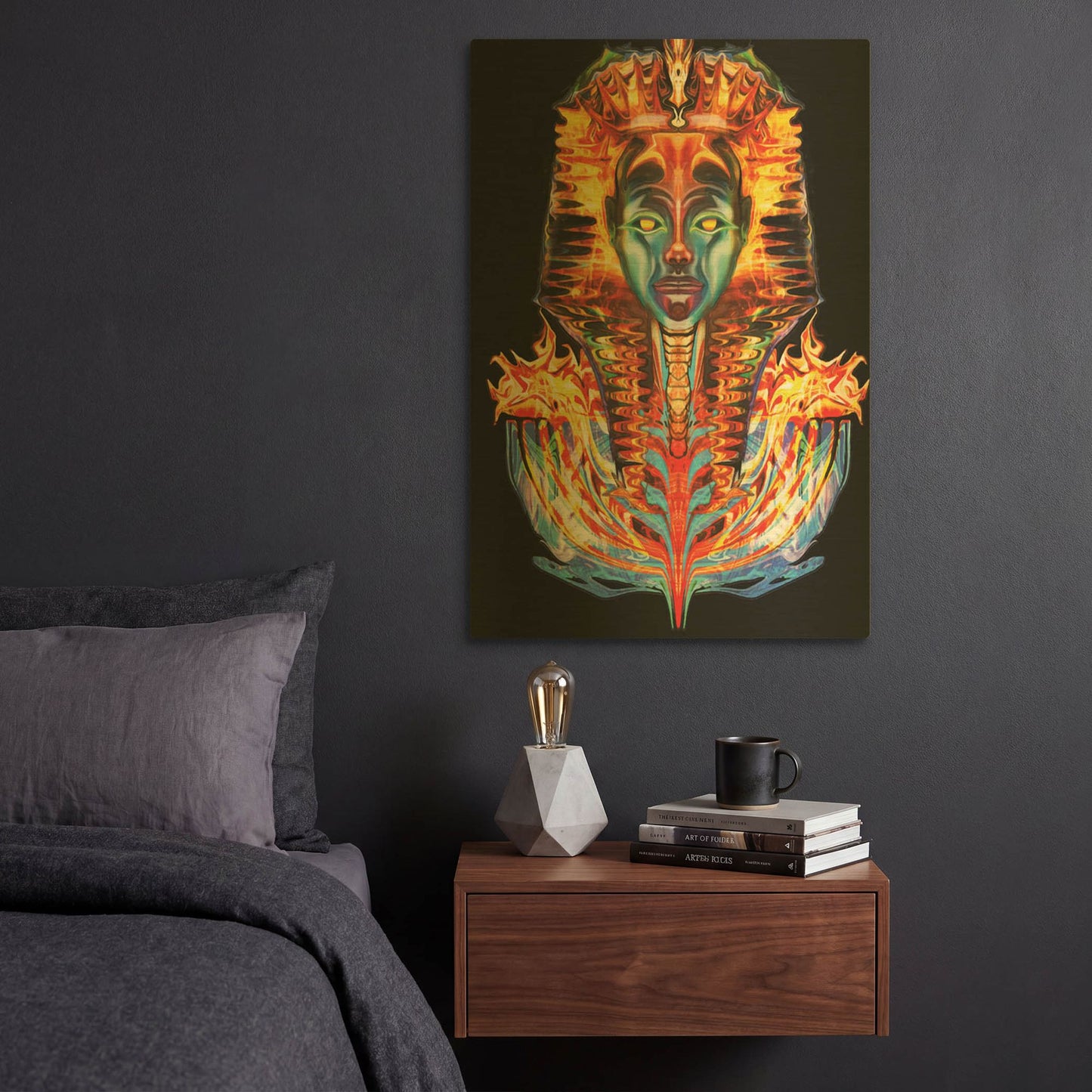 'Imortal Pharoah' By Michael Stewart Gold Metal Wall Art
