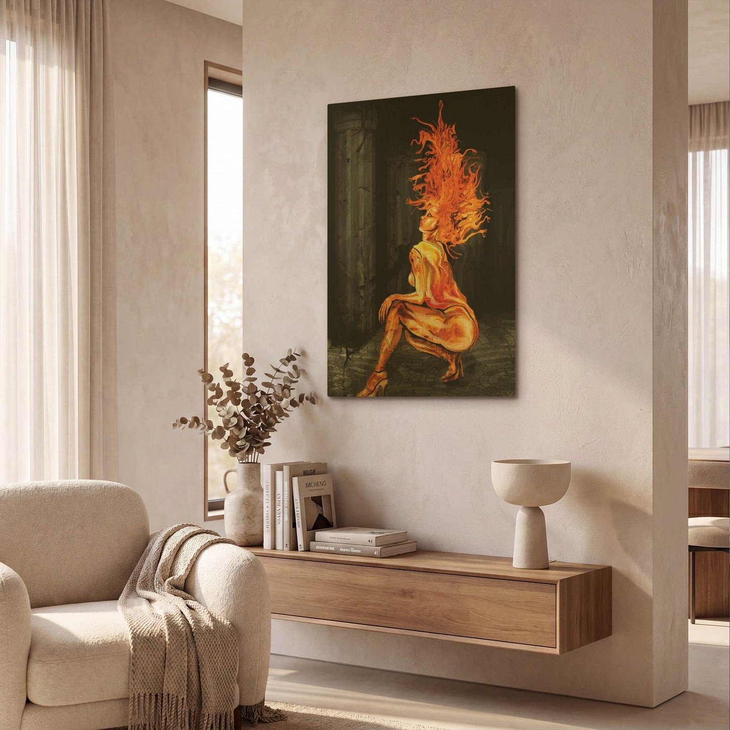 'Medusa' By Michael Stewart Gold Metal Wall Art