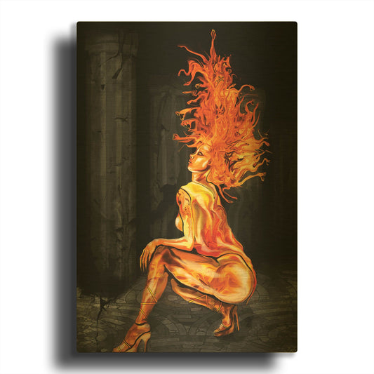 'Medusa' By Michael Stewart Gold Metal Wall Art