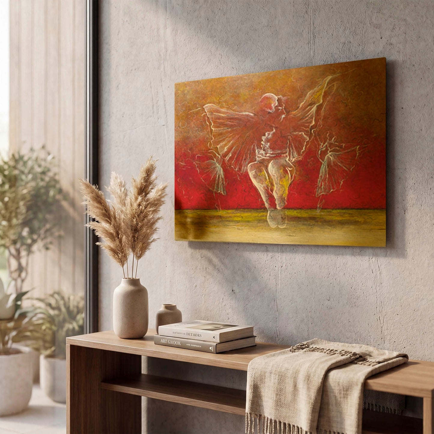'The Dance Of Baci' By Samedin Asllani Gold Metal Wall Art