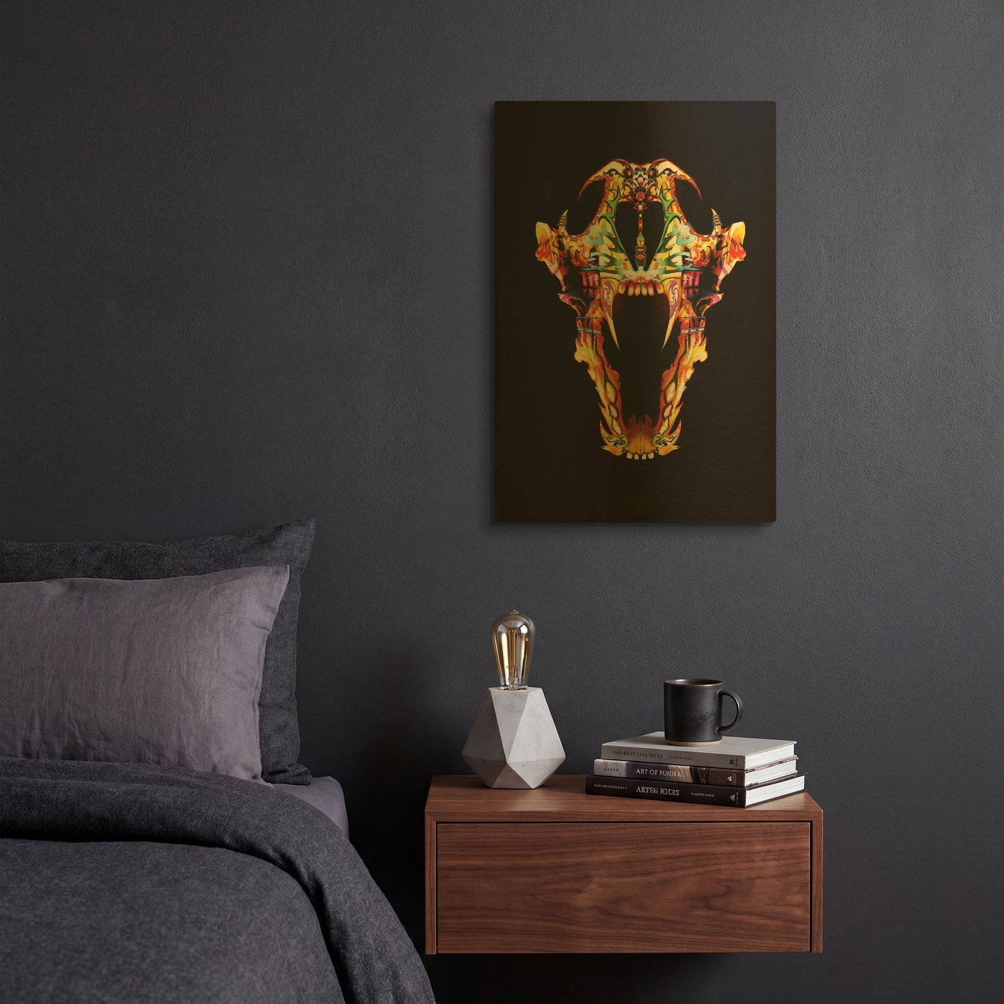 'Undead Lone Wolf' By Michael Stewart Gold Metal Wall Art