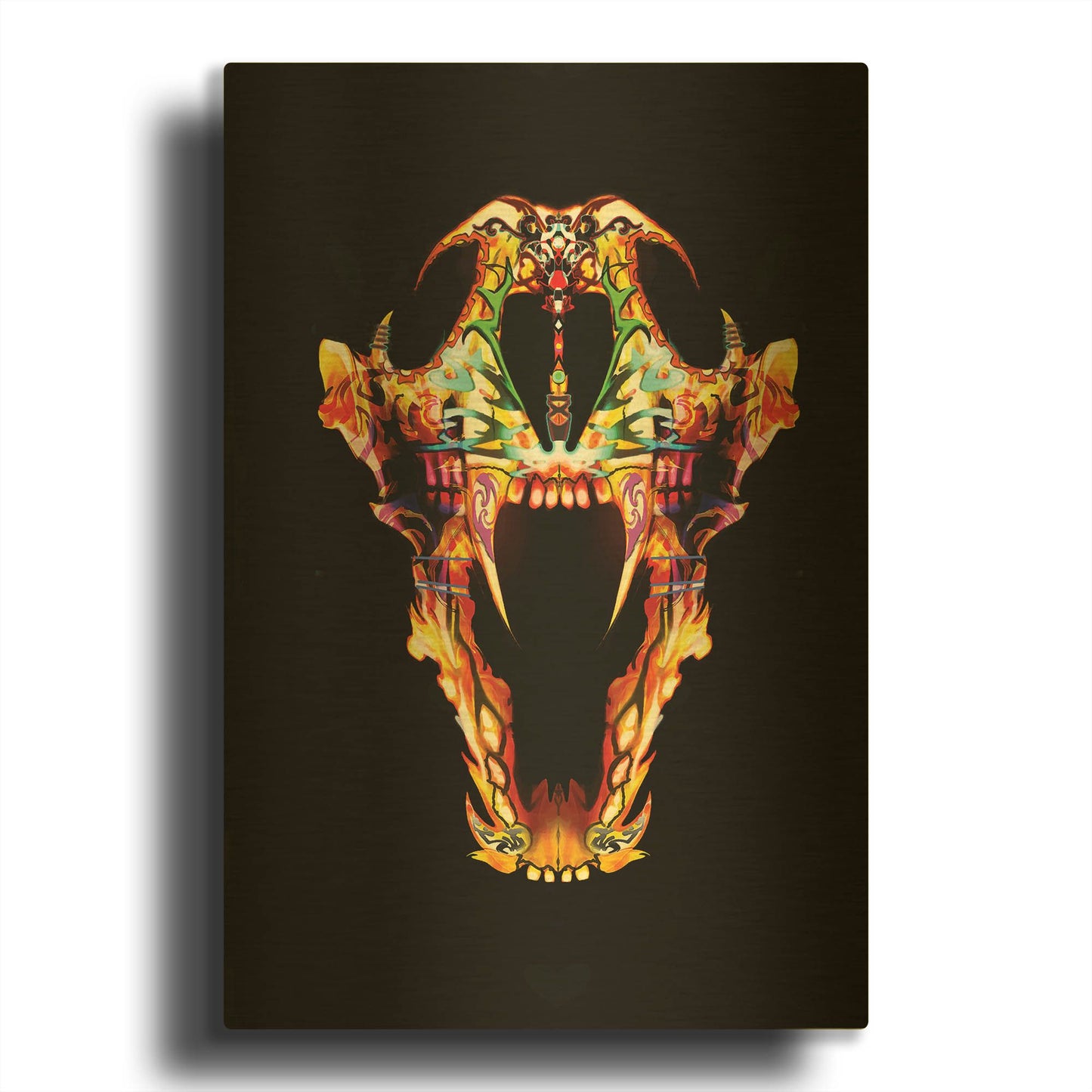 'Undead Lone Wolf' By Michael Stewart Gold Metal Wall Art