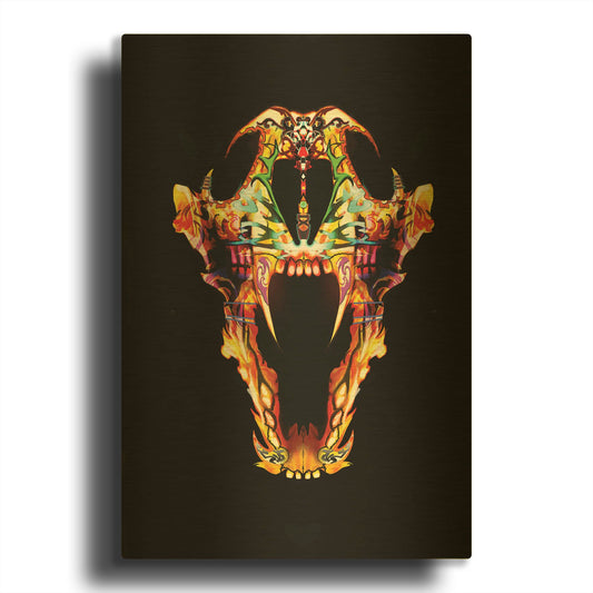 'Undead Lone Wolf' By Michael Stewart Gold Metal Wall Art