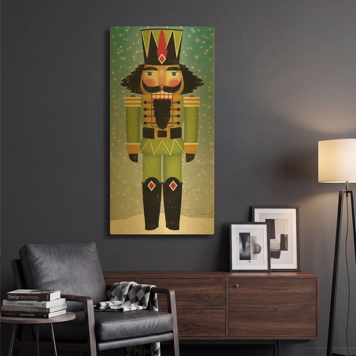 'Nutcracker Bright II' By Ryan Fowler Gold Metal Wall Art