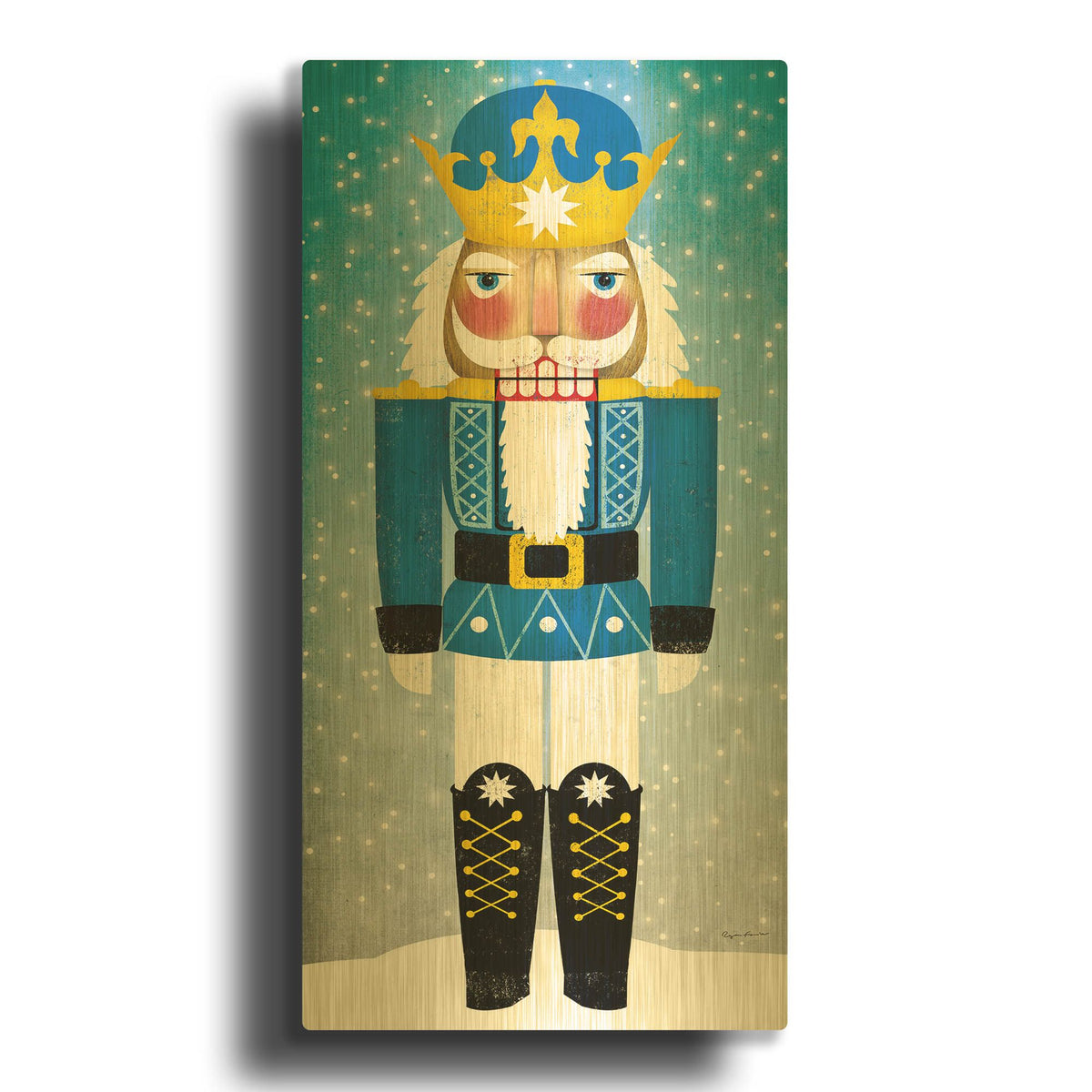 'Nutcracker Bright III' By Ryan Fowler Gold Metal Wall Art