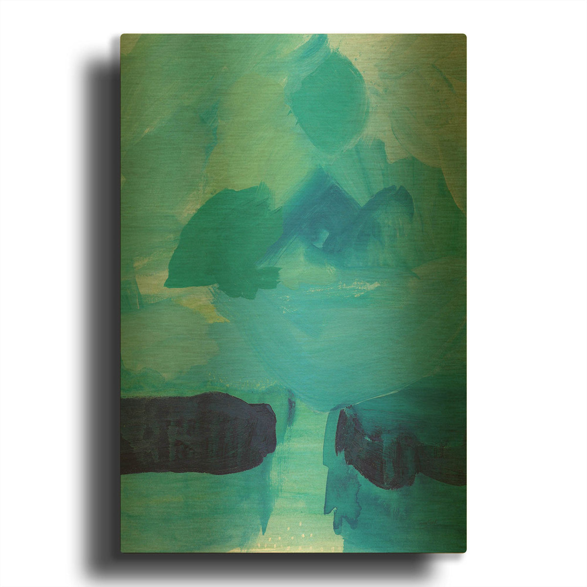 'Seascape I' By Lynn Mack Gold Metal Wall Art