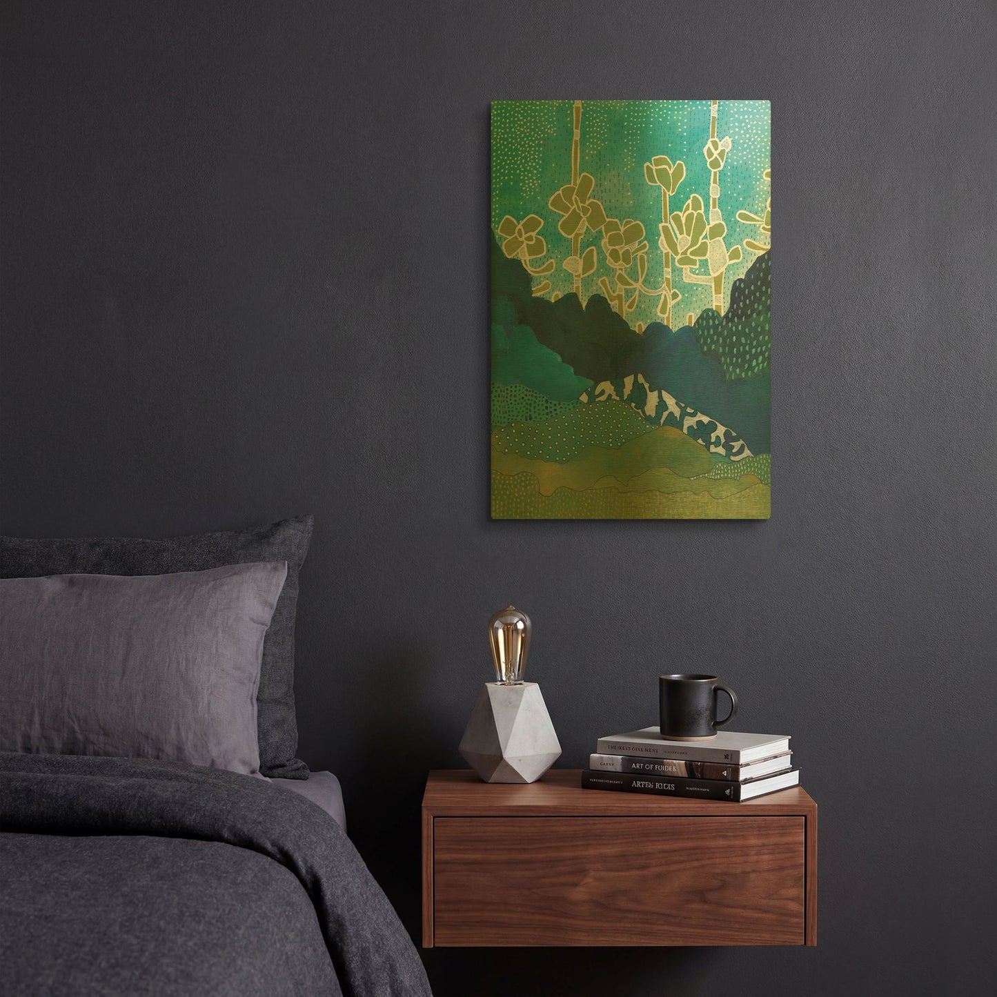'Landscape' By Lynn Mack Gold Metal Wall Art