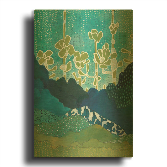 'Landscape' By Lynn Mack Gold Metal Wall Art