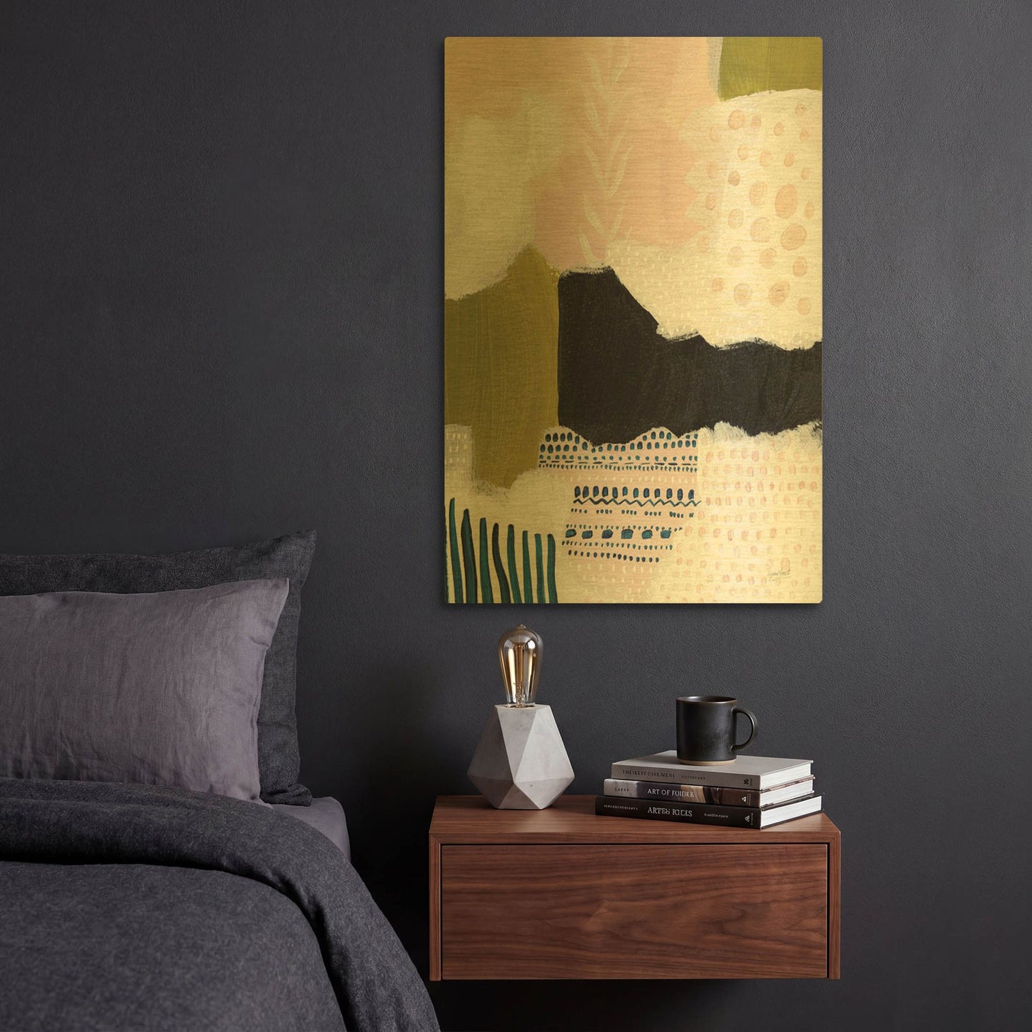 'Tribal Study' By Lynn Mack Gold Metal Wall Art