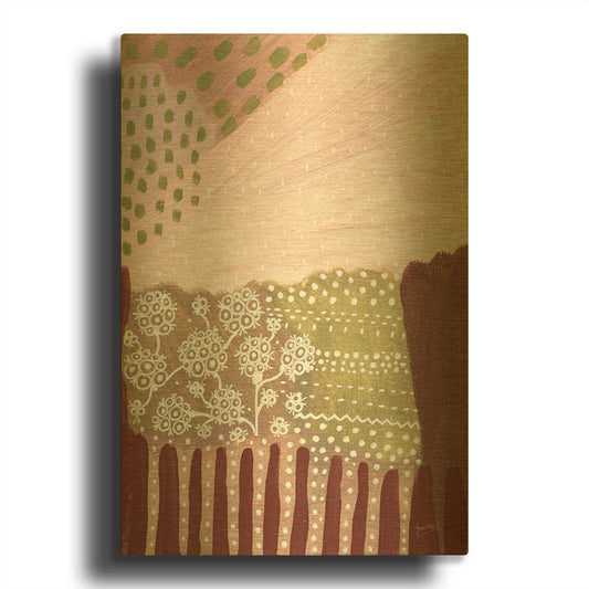 'Salt Shrub I' By Lynn Mack Gold Metal Wall Art