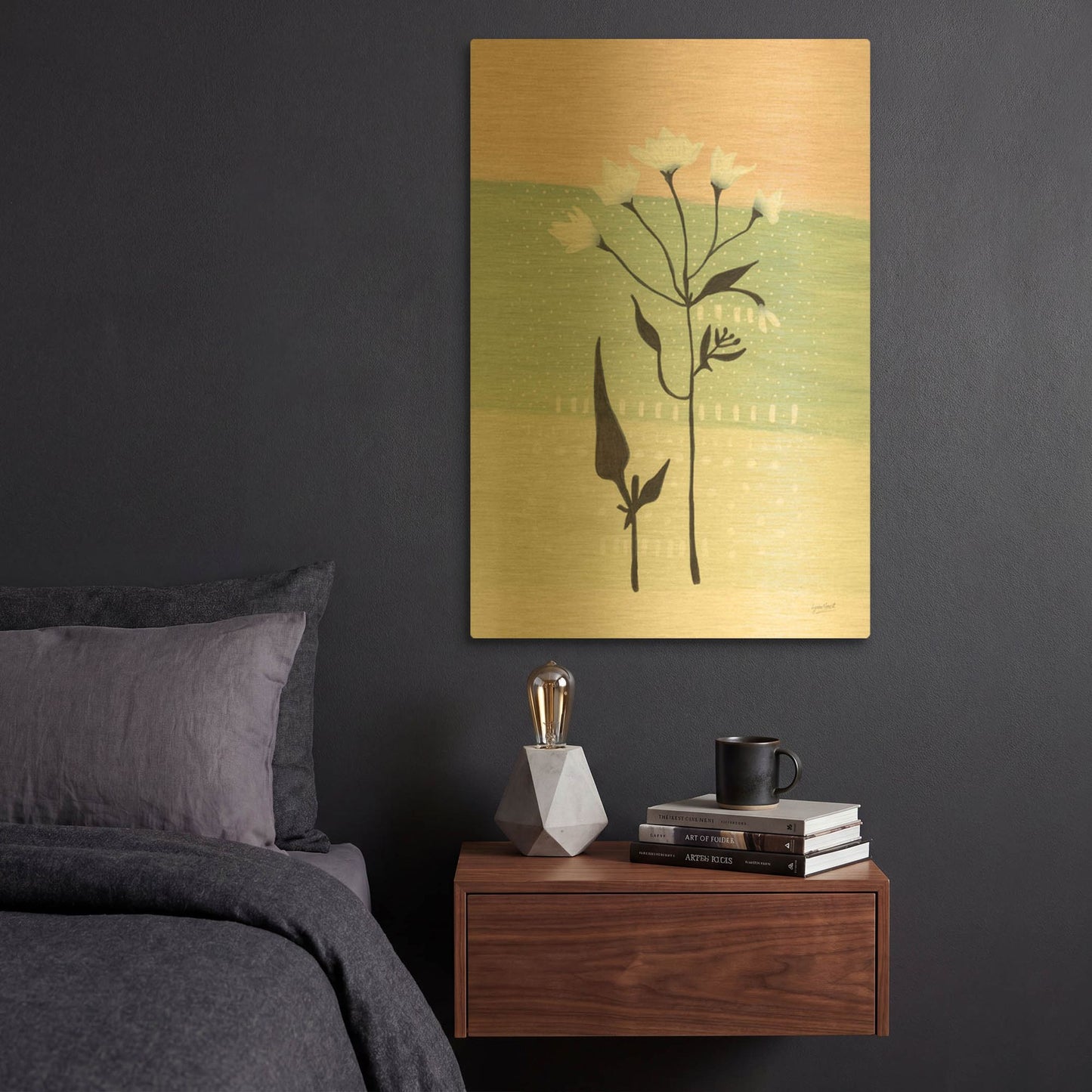 'Jasmine Delight I' By Lynn Mack Gold Metal Wall Art