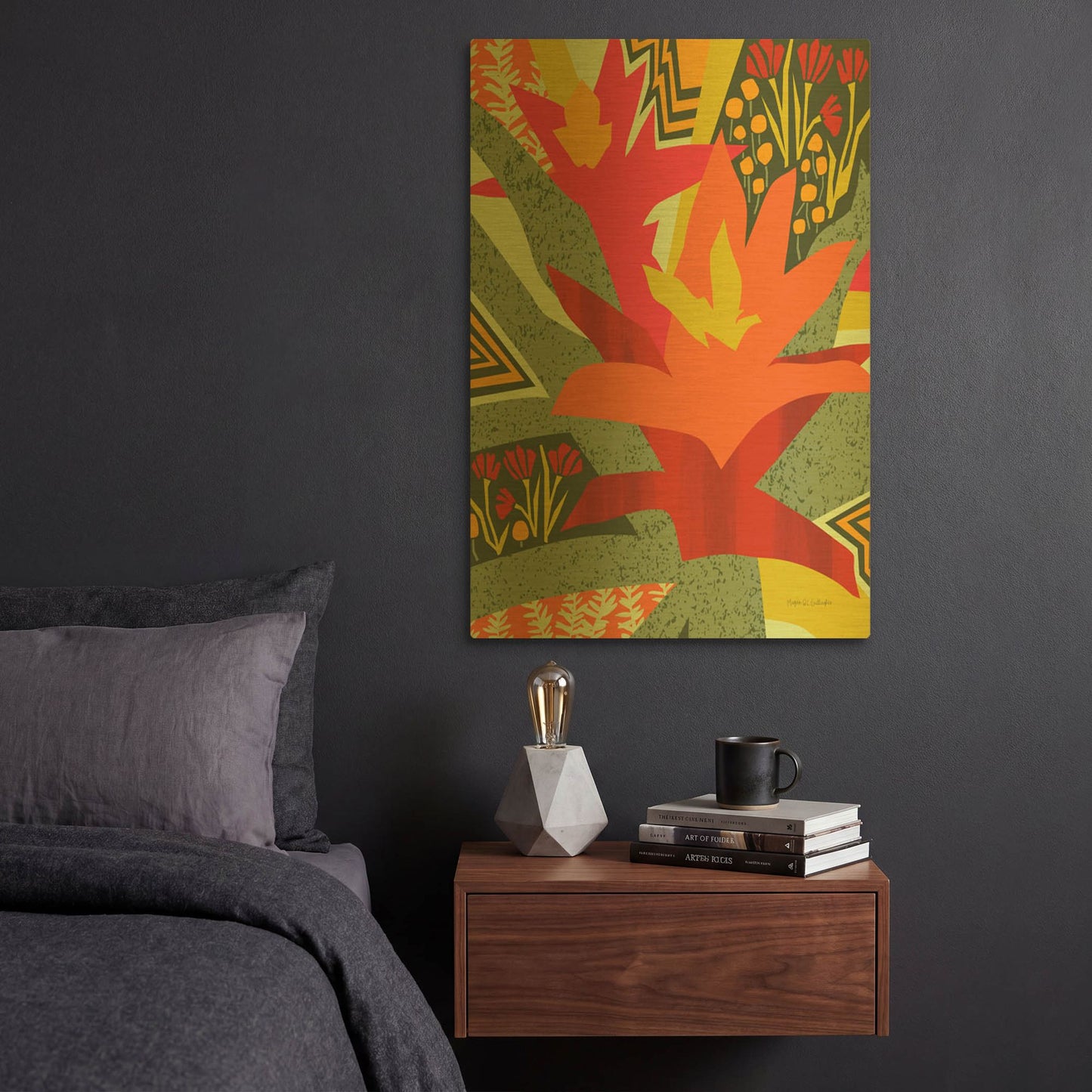 'Bromeliad' By Megan Gallagher Gold Metal Wall Art