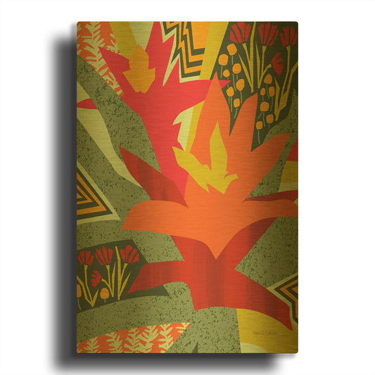 'Bromeliad' By Megan Gallagher Gold Metal Wall Art